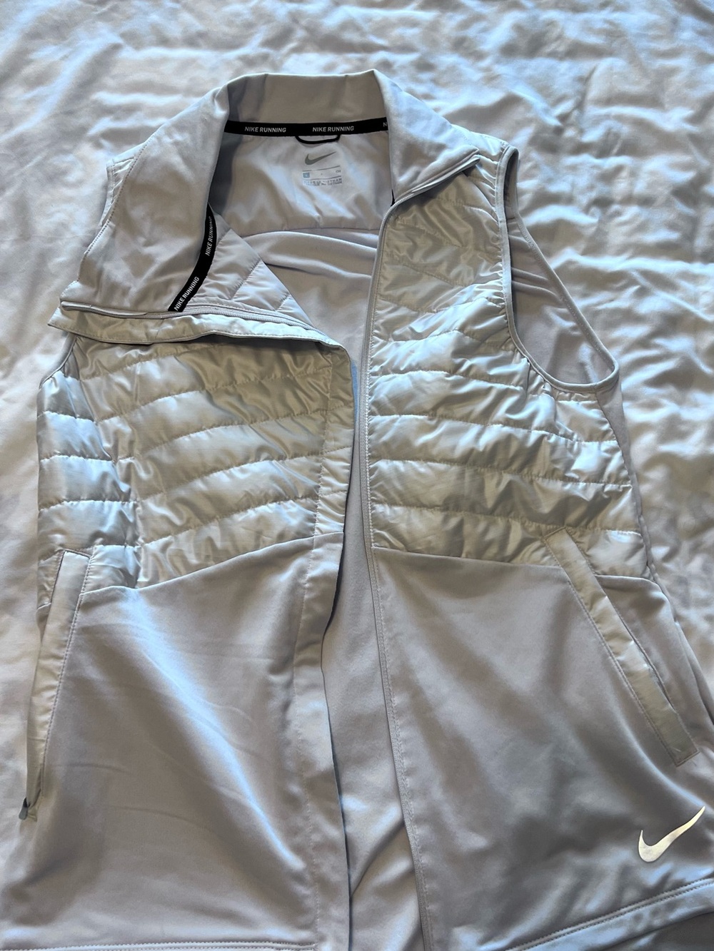 Nike Women’s Light Gray Quilted Performance Vest